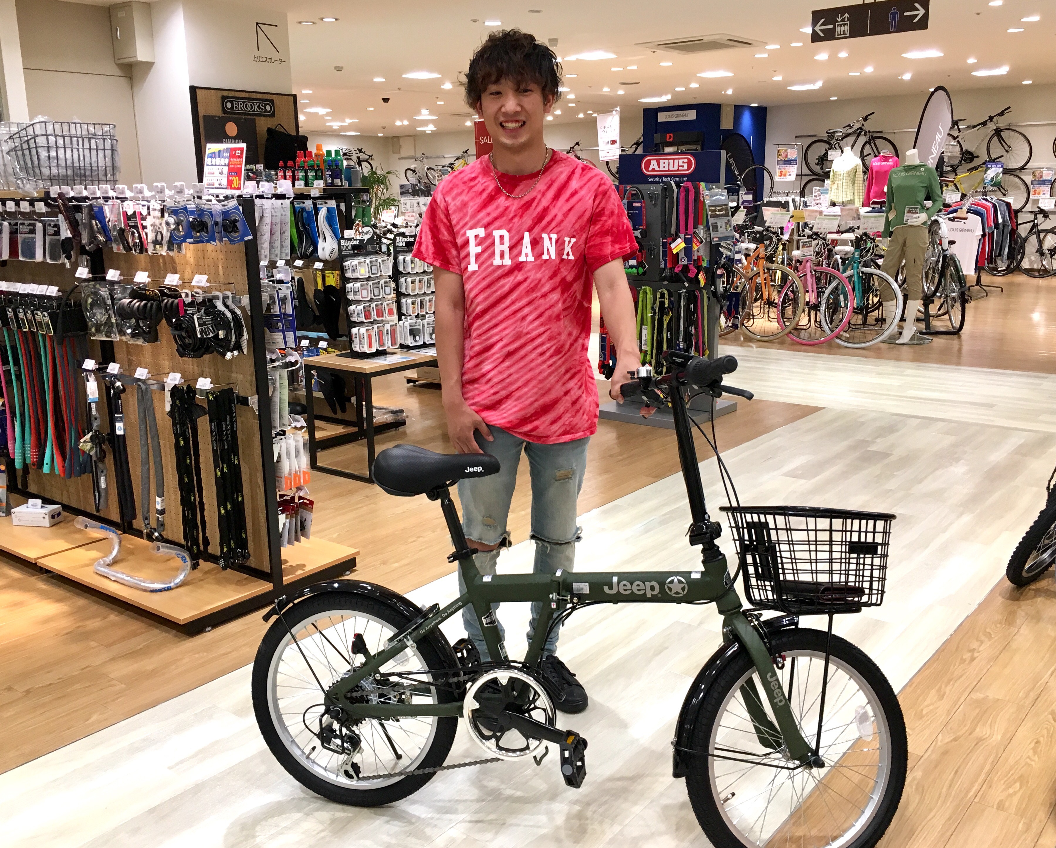 オリーブがカッコいい ｊｅｅｐ折りたたみ自転車 お客様紹介 ル サイク静岡モディ 自転車専門店 サイクルスポット ル サイク