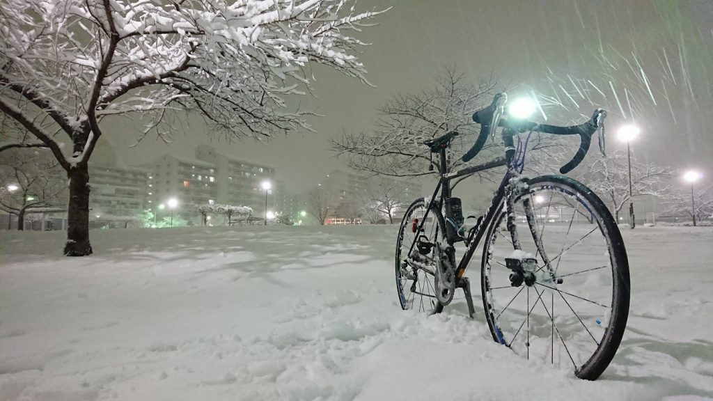 雪でも自転車漕げます 安全第一で サイクルスポット武蔵小山 自転車専門店 サイクルスポット ル サイク