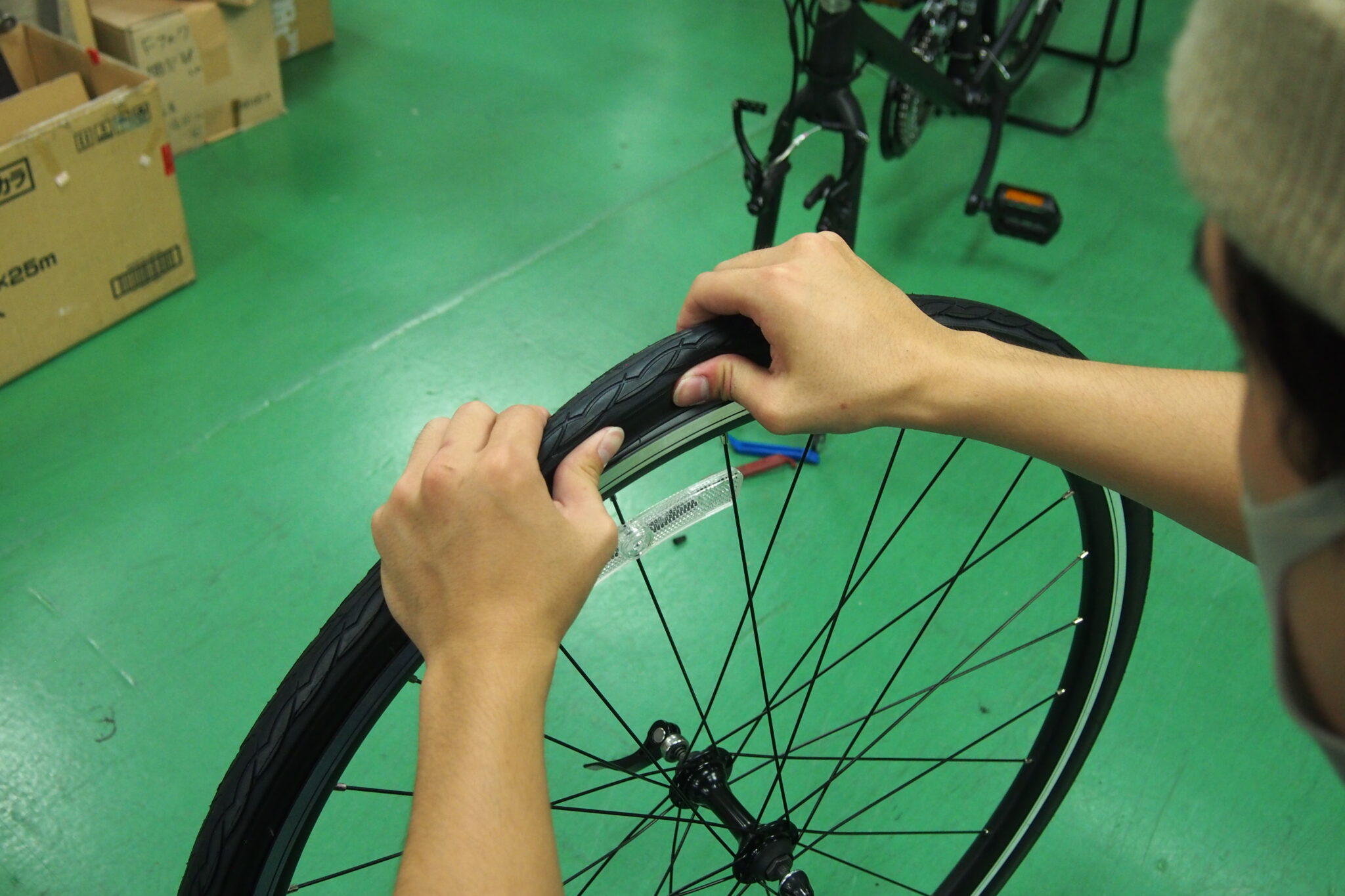 タイヤ 自転車 パンク 修理