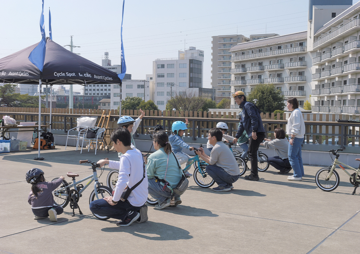 きょうは、じてんしゃにちょうせんだ！「補助輪はずし教室 in日比谷